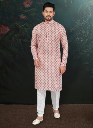 
                      Rayon Embroidered Multi Colour Kurta Pyjama for Men