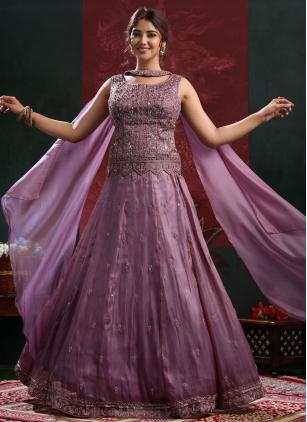
                      Purple Imported Readymade Lehenga Choli