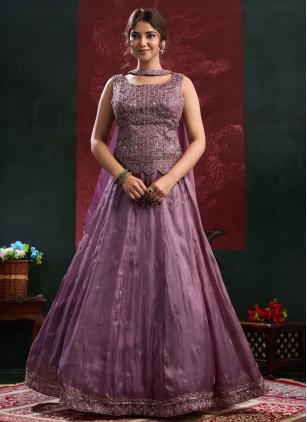 
                      Purple Imported Readymade Lehenga Choli