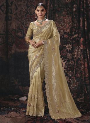 
                      Kanjivaram Silk Beads Gold Contemporary Saree