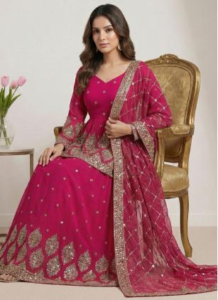 
                      Attractive Pink A - Line Lehenga Choli