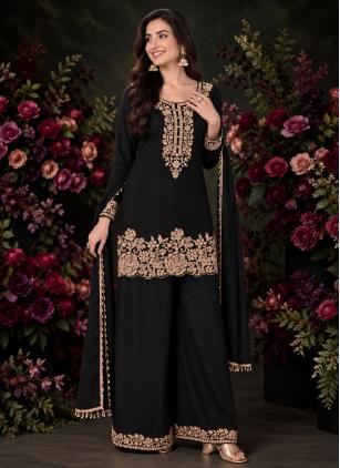 
                      Black Beads Work Readymade Salwar Kameez