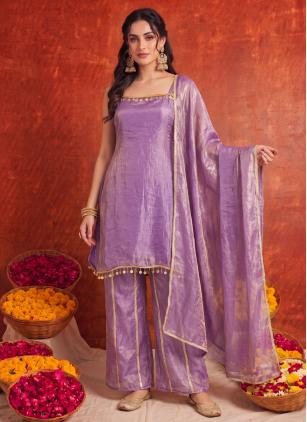 
                      Casual Fandy Lace Lavender Readymade Salwar Kameez
