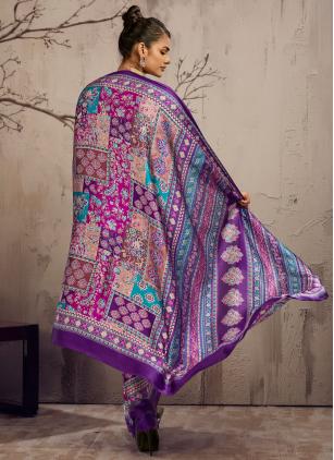 Casual Multi Colour Satin Trendy Saree - 1
