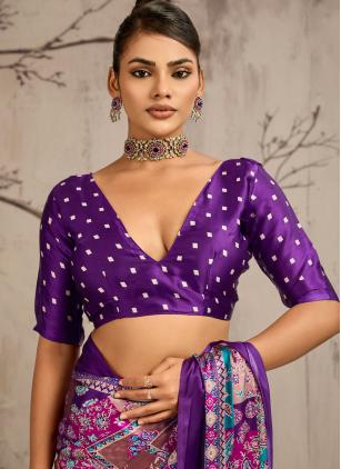 Casual Multi Colour Satin Trendy Saree