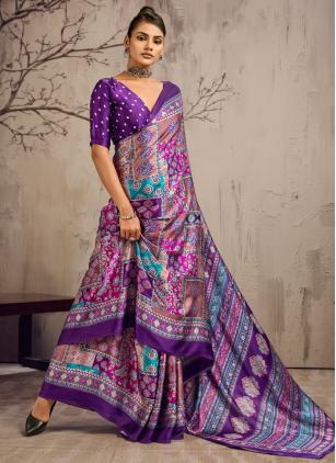 Casual Multi Colour Satin Trendy Saree