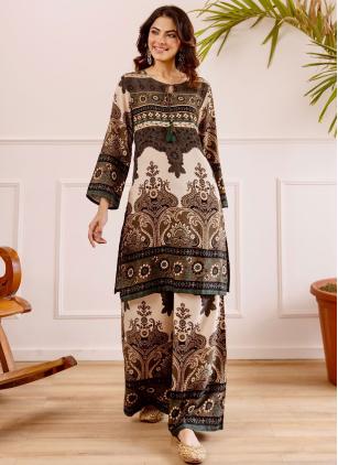 
                      Casual Multi Colour Printed Rayon Designer Kurti
