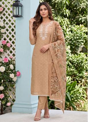 
                      Cotton Beige Pant Style Suit For Casual
