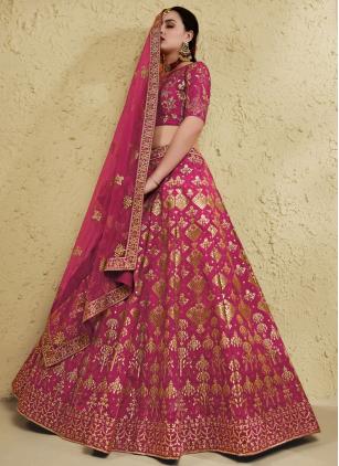 
                      Rani Embroidered Art Silk Trendy Lehenga Choli