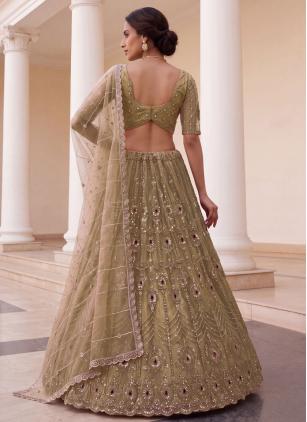 
                      Fandy Beads Cream Trendy Lehenga Choli