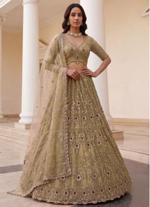 Fandy Beads Cream Trendy Lehenga Choli