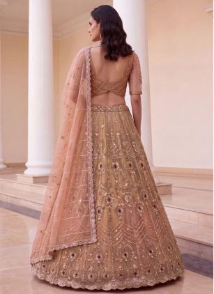 Fandy Beads Peach Designer Lehenga Choli - 1