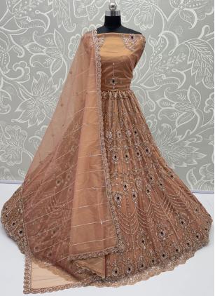 Fandy Beads Peach Designer Lehenga Choli - 3