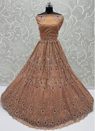 Fandy Beads Peach Designer Lehenga Choli