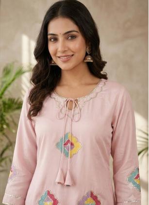 
                      Festival Pink Embroidered Patiala Salwar Kameez