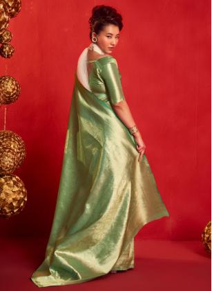 
                      Green Festival Kanchipuram Silk Classic Saree