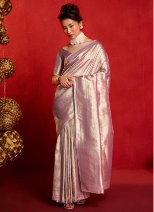 
                      Traditional Lavender Kanchipuram Silk Weaving Saree