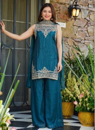 
                      Rama Embroidered Palazzo Salwar Kameez