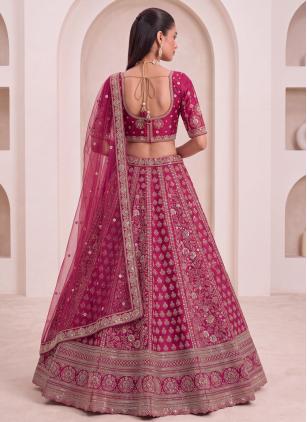 Rani Bridal Beads Silk Designer Lehenga Choli - 1