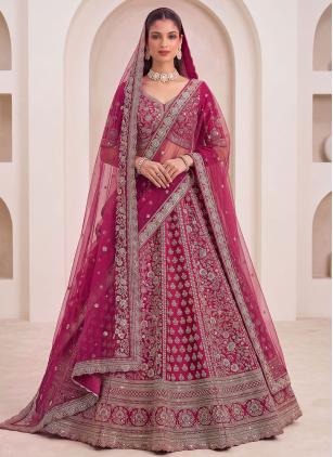 Rani Bridal Beads Silk Designer Lehenga Choli