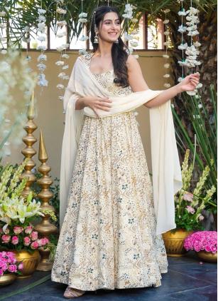 
                      Plus Size Rayon Digital Print Readymade Gown